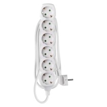 Pagarinātājs 1,4 m / 6 kontaktligzdas / balts / PVC / 1 mm2