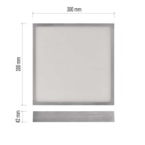 LED-Anbauleuchte NEXXO, quadratisch, silber, 28,5W, mit Change CCT