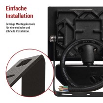 LED-Flutlicht TAMBO mit Bewegungssensor, 10 W, 1000 lm, schwarz