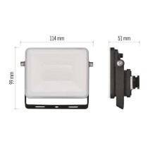 LED prožektors ILIO, 10,5 W, melns, neitrāli balts