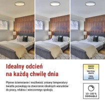 Oprawa LED nawierzchniowa ILVI, okrągła, 45 W, z funkcją ściemniania i zmianą temperatury