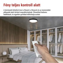ILVI LED-es felületre szerelhető lámpa, kör alakú, 45 W, fényerő-szabályozás + CCT, feket
