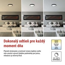 LED nástenné svietidlo ILVI, kruhové 30 W, stmievanie + CCT, čierna + šampanská