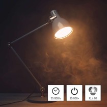 LED izzó Vintage G125 / E27 / 4 W (40 W) / 470 lm / meleg fehér