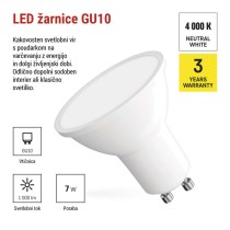 LED žarnica Classic MR16 bela/ GU10 / 7 W (72 W) / 1000 lm / Nevtralna bela