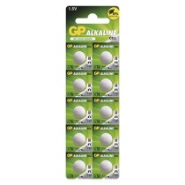 Alkalická gombíková batéria GP LR44 (A76F), 10 ks