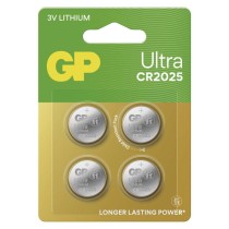 Lítiová gombíková batéria GP Ultra CR2025, 4 ks