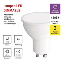 LED Lampe Classic MR16 / GU10 / 7 W (60 W) / 800 lm / Neutralweiß / dimmbar