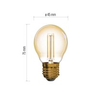 LED žárovka Vintage Mini Globe 2W E27 teplá bílá+