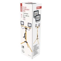 LED prožektors HOBBY SLIM, 2x 20,5 W + statīvs, melns/dzeltens, neitrāli balts