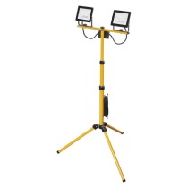 LED prožektors HOBBY SLIM, 2x 20,5 W + statīvs, melns/dzeltens, neitrāli balts