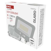 LED-prožektor GLARO 20 W, valge, IP65, 2000 lm, neutraalne valge