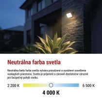 LED reflektor TAMBO EVO, 10 W, 1000 lm, IP65, čierny