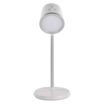 LED stolná lampa ABBIE, dobíjacia, biela