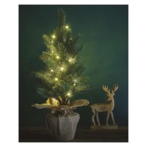 LED jõulupuu, 52 cm, 3x AA, tuppa, soe valge, ajasti
