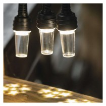 LED svetelná reťaz – 10x párty žiarovky číre, 4,5 m, vonkajšia aj vnútorná, studená biela