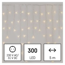 LED jõulujääpurikad, 5 m, õue/tuppa, soe valge, kontroller, 8 režiimi, ajasti