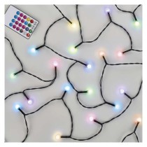 LED karácsonyi fényfüzér, cseresznye – golyók, 10 m, RGB, távirányító, programok, időzítő