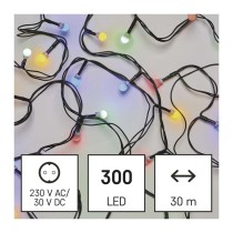 LED karácsonyi fényfüzér,cseresznye–golyók, 30 m, kültéri és beltéri, többszínű,progr,időz