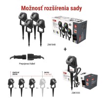 GoSmart vonkajšie LED bodové svetlo, rozširujúca sada, 1 kus, 1,5 W, RGBIC stmievat., WiFi