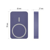 Bezvadu ārējais akumulators WI 1046, 10 000 mAh, 20 W, zils
