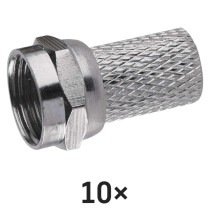 F-liitmik emane koaksiaalkaablile CB50, CB100, 10 tk