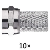 F-liitmik emane koaksiaalkaablile CB50, CB100, 10 tk