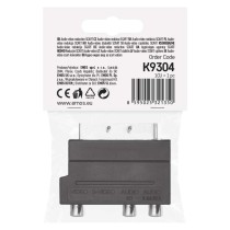 Üleminekuliide Scart - 3x Cinch + SVHS adapter