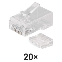 Konnektor RJ45 für UTP Kabel, transparent, 20 Stk.