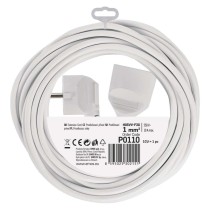 Predlžovací kábel 10 m / 1 zásuvka / biely / PVC / 1 mm2