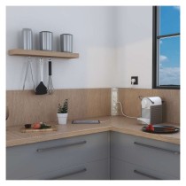 Legrand predlžovací kábel 1 m / 4 zásuvky / biely-čierny / PVC / 1,5 mm2