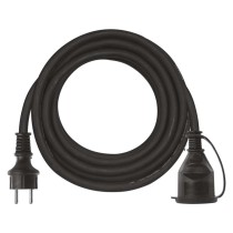Verlängerungskabel 5 m / 1 Steckdose / schwarz / Gummi-Neopren / 250 V / 1,5 mm2