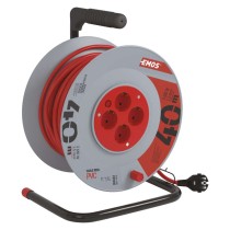 Pagarinātāja spole, 40 m / 4 kontaktligzdas / oranža / PVH / 230 V / 1,5 mm2