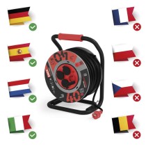 Āra pagarinātāja spole, 40 m / 4 kontaktligzdas / melna / gumijas ‒ neoprēna / 2,5 mm2