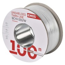UTP-Kabel 2x0,50mm weiss, 100m