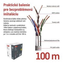 Datový kábel FTP 5E, 100m