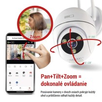 GoSmart Vonkajšia otočná kamera IP-800 WASP s WiFi, biela