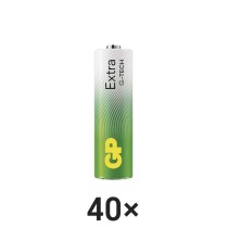 Alkalická batéria GP Extra LR6 (AA), fólia, 40 ks