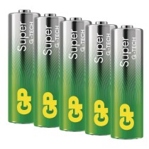 Alkalická baterie GP Super AA (LR6), 5 ks