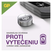 Alkalická gombíková batéria GP LR44 (A76F), 2 ks