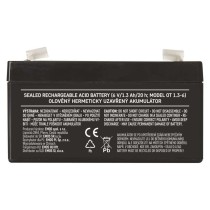 Wartungsfreier Blei-Akku 6 V/1,3 Ah, faston 4,7 mm