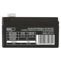 Wartungsfreier Blei-Akku 12 V/1,3 Ah, faston 4,7 mm