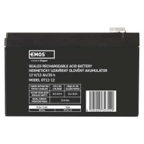 Wartungsfreier Blei-Akku 12 V/12 Ah, faston 6,3 mm