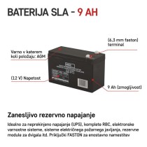 Svinčeni akumulator SLA 12V 9AH