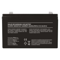 Wartungsfreier Blei-Akku 6 V/12 Ah, faston 4,7 mm