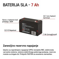 Svinčeni akumulator SLA 12V 7AH