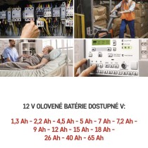 Bezúdržbový olovený trakčný aku. 12 V/15 Ah, faston 6,3 mm