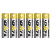 Wiederaufladbare AA Batterien RAVER SOLAR für Solarlampen, 6 Stück