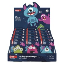 LED kľúčenka - príšerky so zvukom, 18 ks, display box
