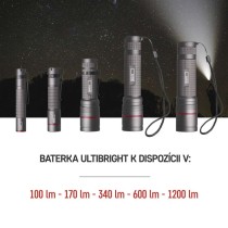 CREE LED kovové svietidlo Ultibright 60, 170lm, 1xAA